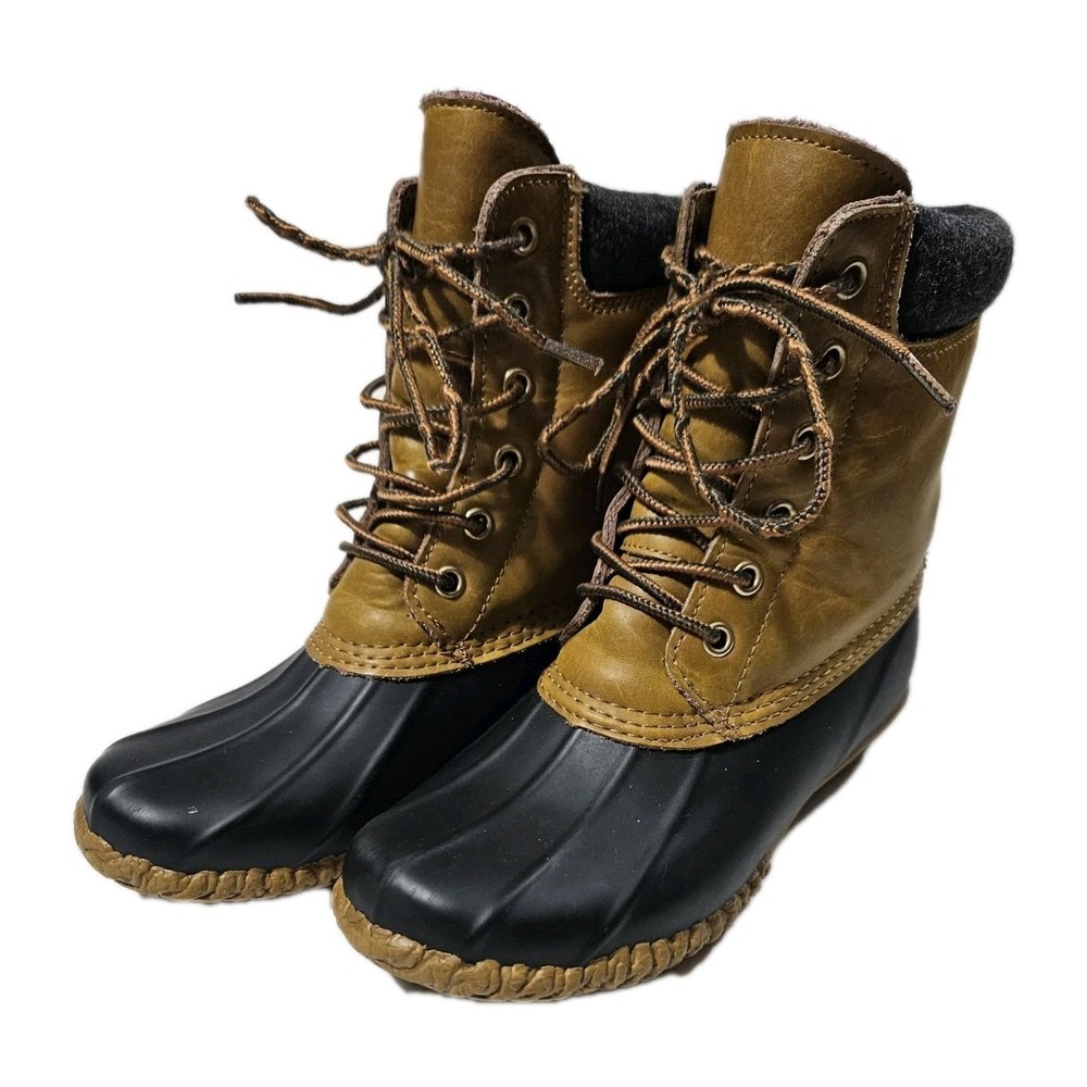Tommy Hilfiger Russel Duck Rain Boots Neutral Size 6. - Picture 1 of 11